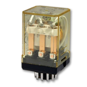 RR3P-UDC24, Lamp type relay 3 switching contacts 11p 10A, coil 24VDC