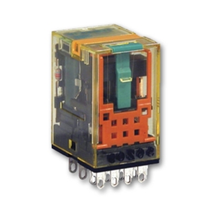 RU4S-D12, Μίνι ρελέ 4 μεταγωγικών επαφών 10Α με ενδεικτικό LED, πηνίο 12VDC